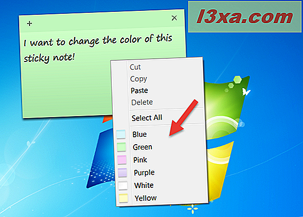 how to change sticky note color