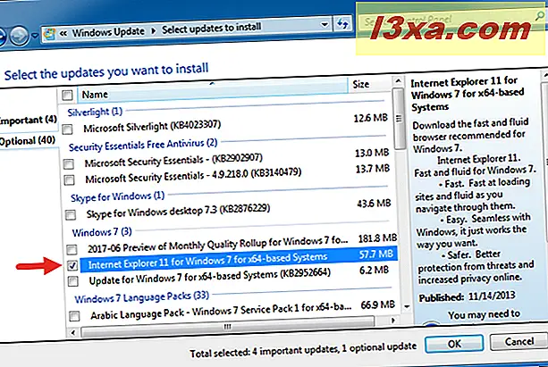 update internet explorer browser for windows 7